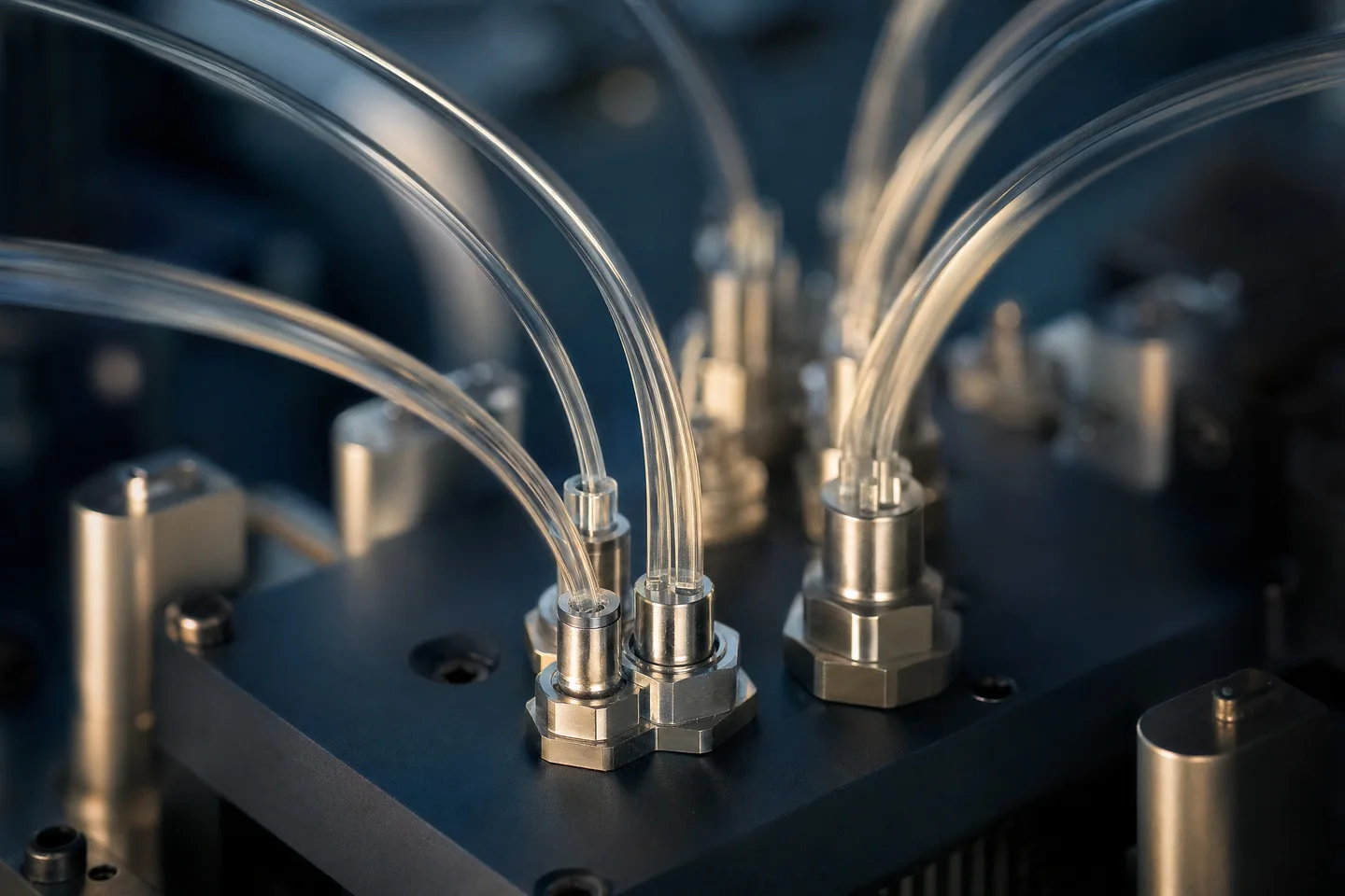Precision optical connections in computing hardware