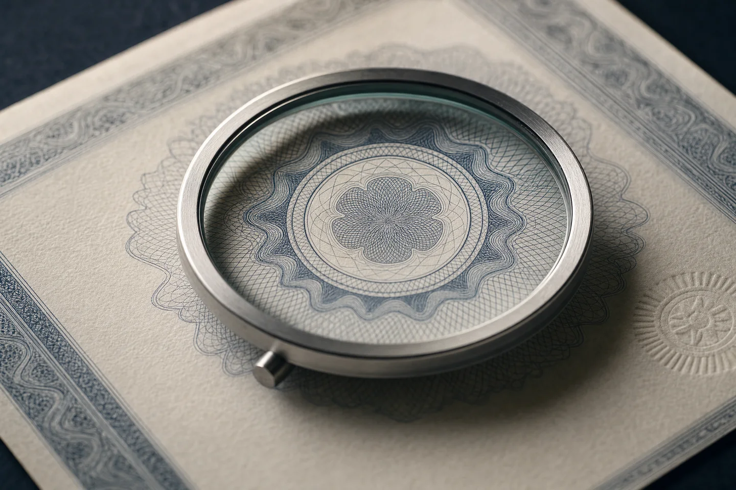 Precision optical glass reveals the fine detail of security printing